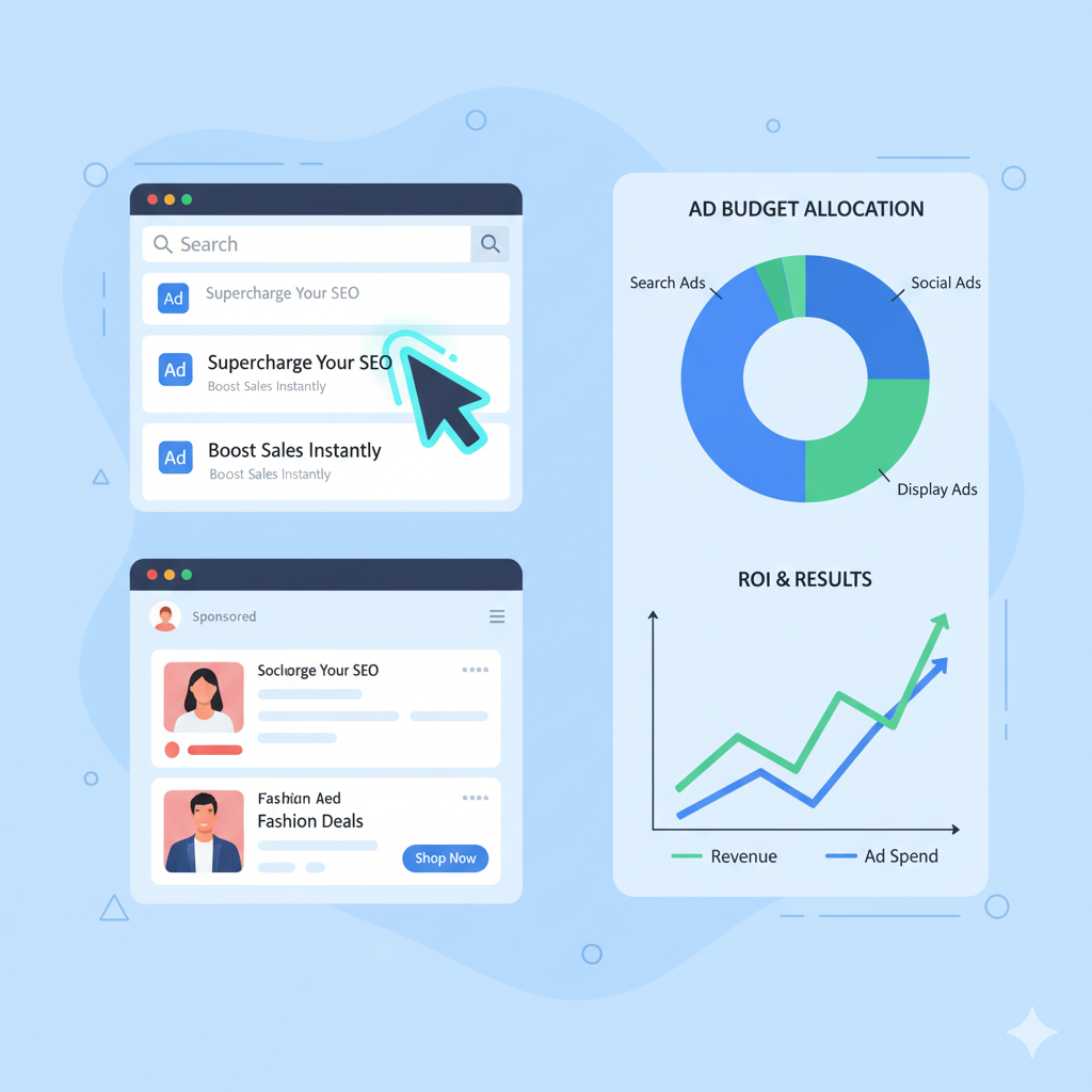 PPc dashboard,
SEO vs AEO vs GEO vs PPC