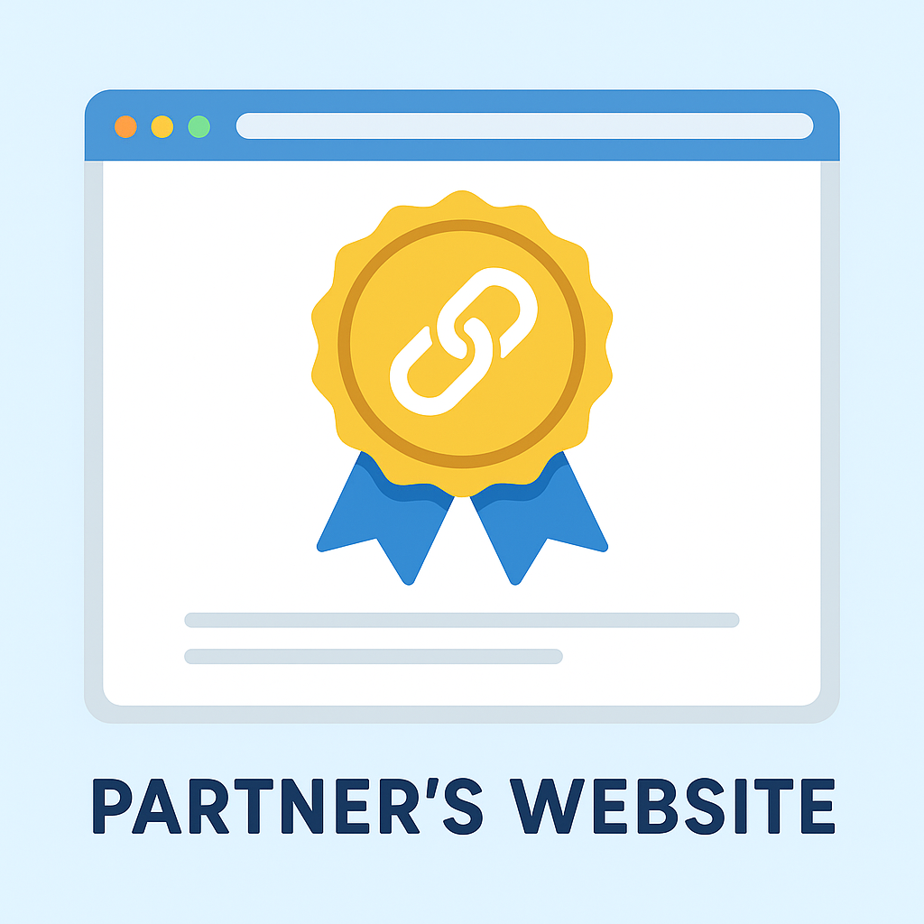 Badge and award Types of Backlinks SEO illustration