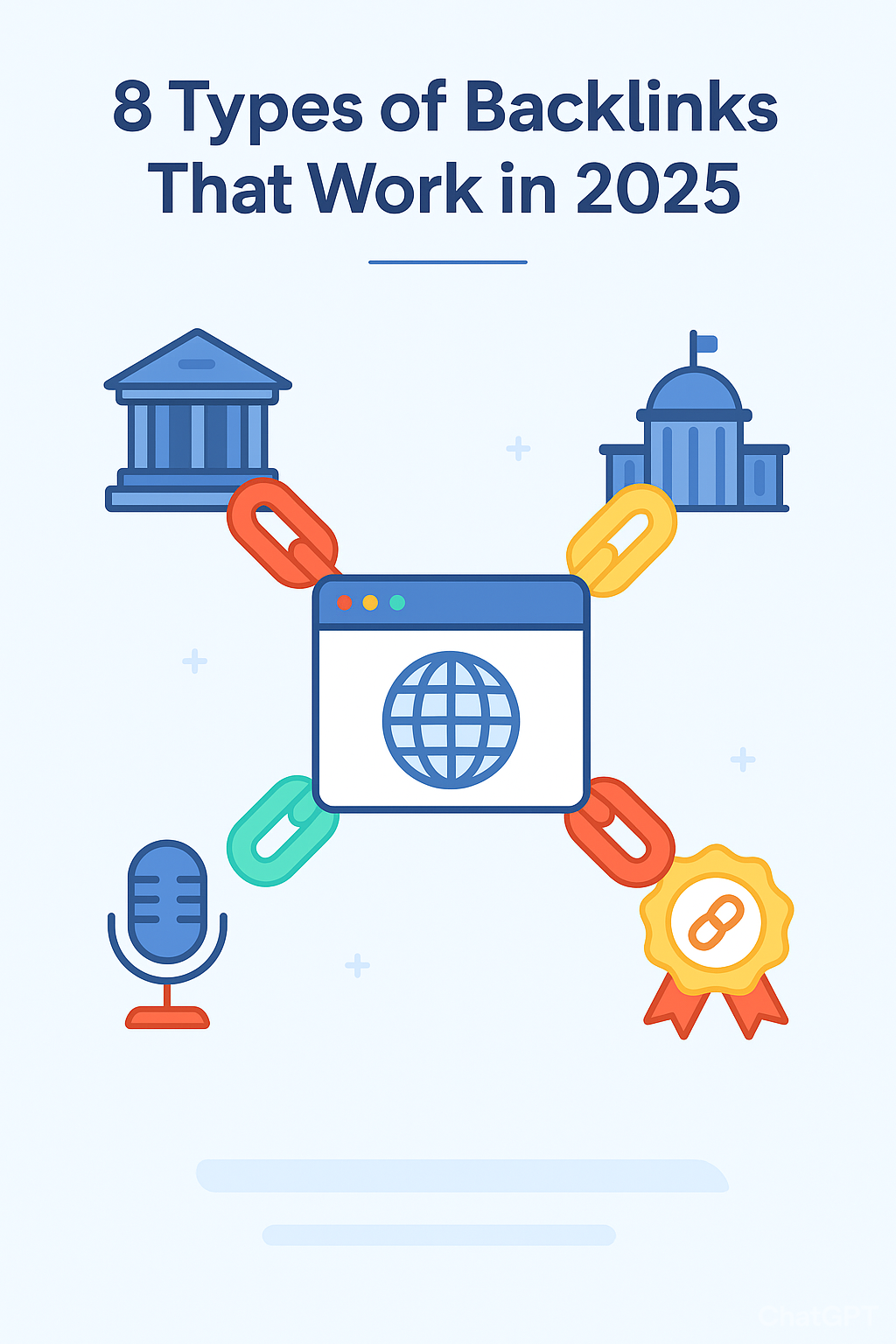 SEO Types of Backlinks in 2025 infographic